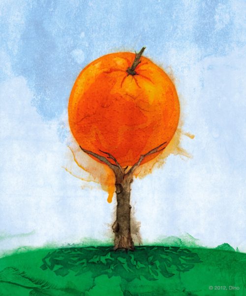 Orange Tree  |  Mixed Media on Watercolor Paper  |  30x36  |  $900